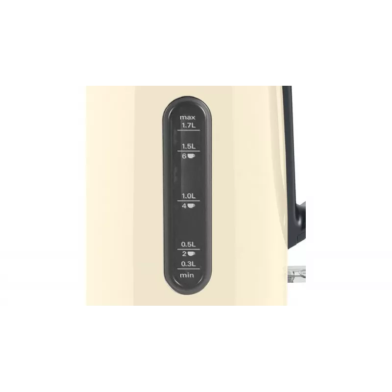 Chaleira elétrica Bosch TWK4P437 1,7 L, 2400 W, corpo em aço inoxidável, sem fios, bege/preto
