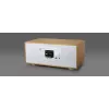 Rádio pessoal Muse M-695 DBTW — sintonizador digital DAB/DAB+/FM, TFT de 2,8 inch, 60 W RMS, AC/DC, madeira/branco