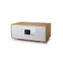 Rádio pessoal Muse M-695 DBTW — sintonizador digital DAB/DAB+/FM, TFT de 2,8 inch, 60 W RMS, AC/DC, madeira/branco