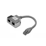 Adaptador de cabo de rede DIGITUS CAT 5e 2x conector fêmea RJ45 para 1x conector macho RJ45 0,19 m