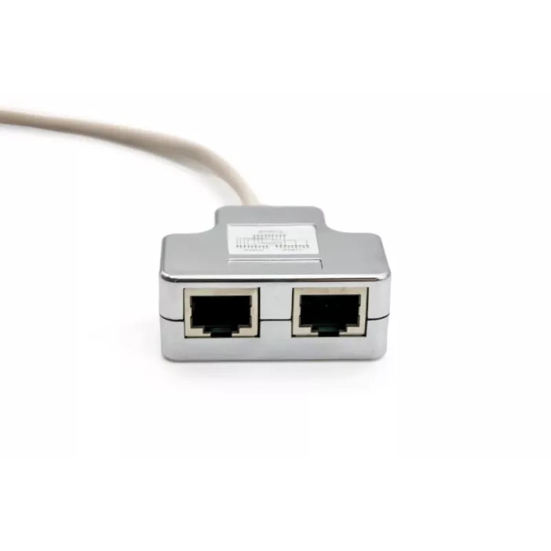 Adaptador de cabo de rede DIGITUS CAT 5e 2x conector fêmea RJ45 para 1x conector macho RJ45 0,19 m