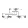 Adaptador de cabo de rede DIGITUS CAT 5e 2x conector fêmea RJ45 para 1x conector macho RJ45 0,19 m