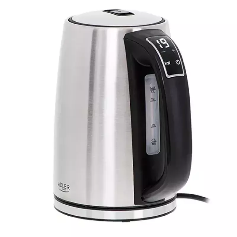 Chaleira elétrica Adler AD 1340 1,7 L 2200 W preto prateado