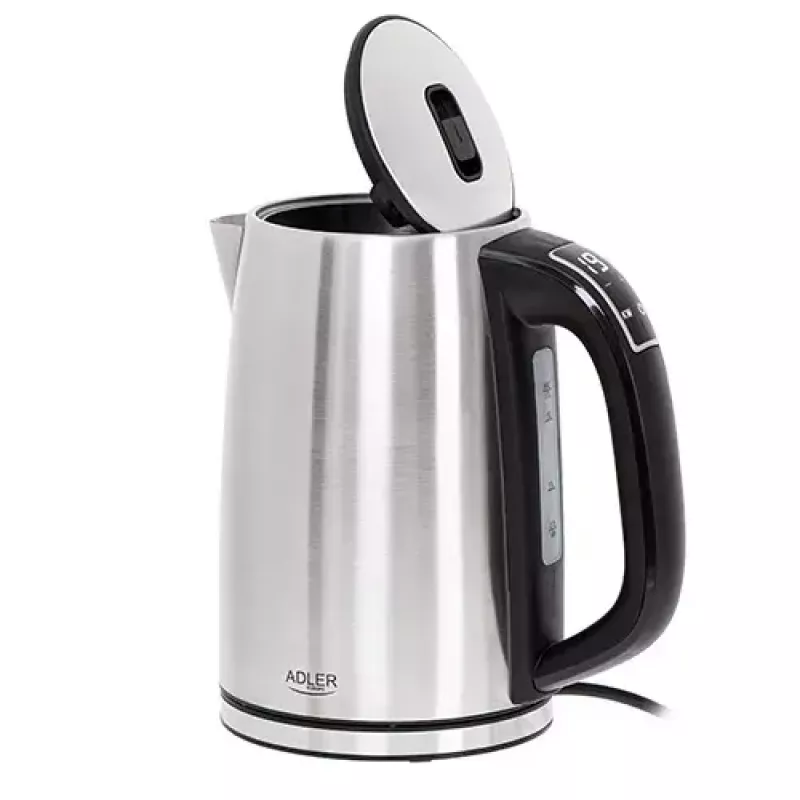 Chaleira elétrica Adler AD 1340 1,7 L 2200 W preto prateado