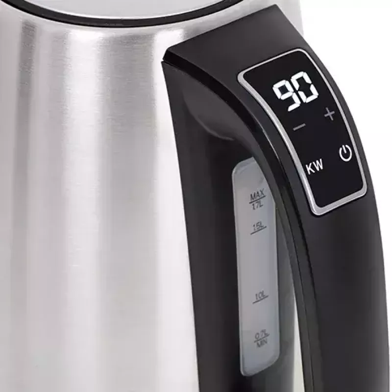 Chaleira elétrica Adler AD 1340 1,7 L 2200 W preto prateado