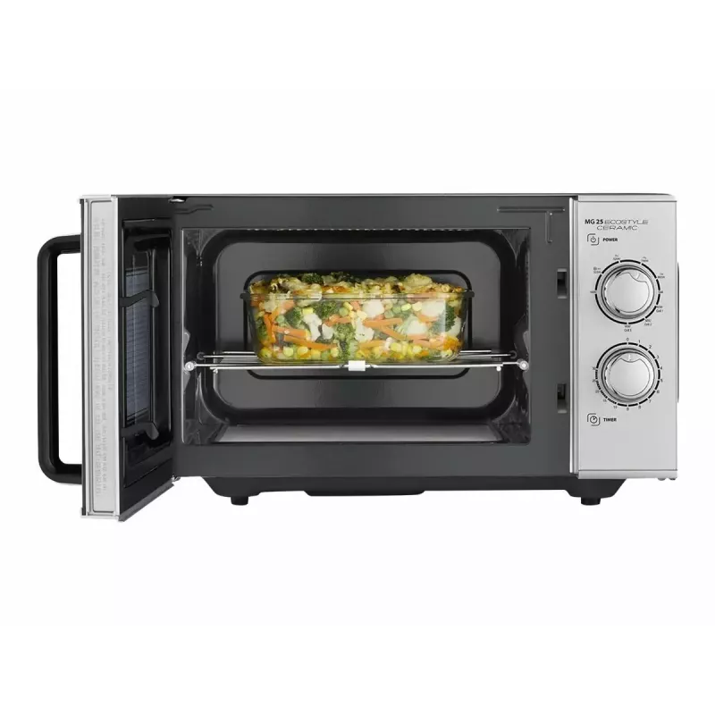 Micro-ondas Caso MG 25 Ecostyle, 25 L, 900 W, função grill, prateado