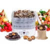 Desidratador de alimentos Adler AD 6658, 5 tabuleiros, temporizador LCD 70 h, 35–70 °C, 230 W (máx. 550 W), branco