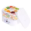 Desidratador de alimentos Adler AD 6658, 5 tabuleiros, temporizador LCD 70 h, 35–70 °C, 230 W (máx. 550 W), branco