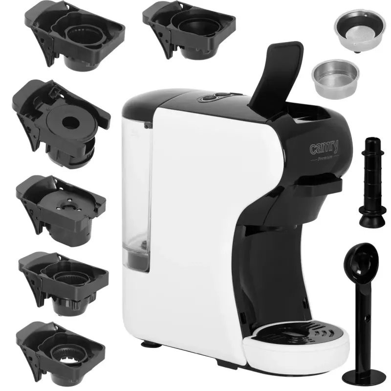Máquina de café expresso Camry CR 4414 — 1450 W, 19 bar, 1,5 l, multi-cápsula, café moído