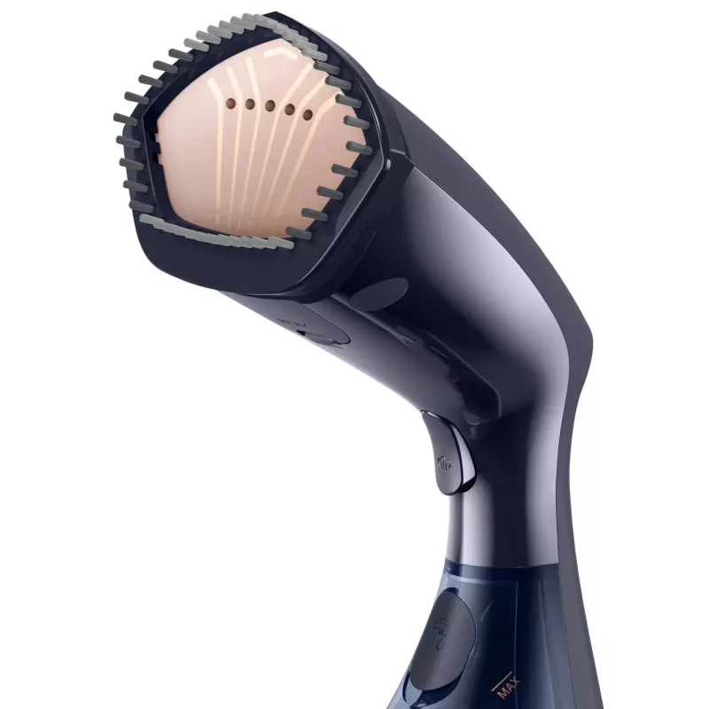 Vaporizador de roupa Philips GC810/20 — 1600 W, depósito de água de 0,23 L, vapor contínuo de 32 g/min, preto/rosa
