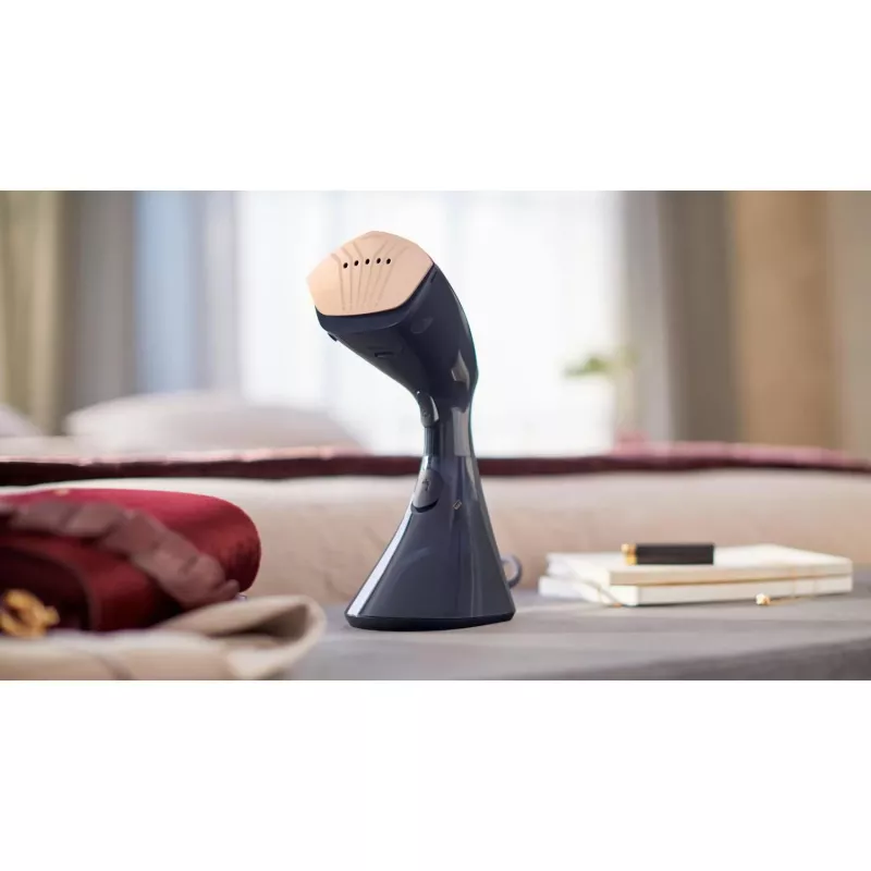 Vaporizador de roupa Philips GC810/20 — 1600 W, depósito de água de 0,23 L, vapor contínuo de 32 g/min, preto/rosa