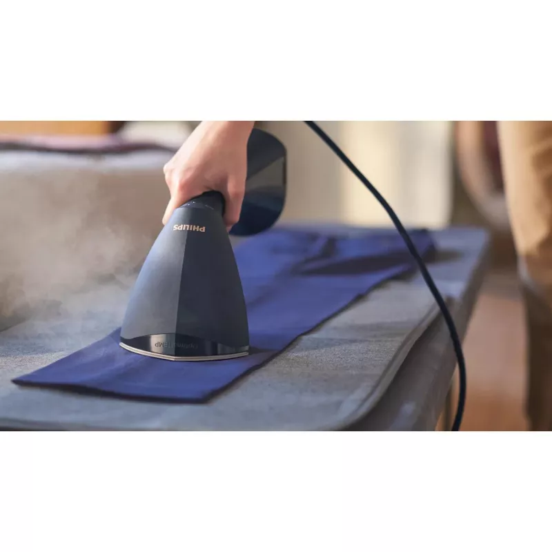 Vaporizador de roupa Philips GC810/20 — 1600 W, depósito de água de 0,23 L, vapor contínuo de 32 g/min, preto/rosa