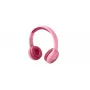 Muse M-215BTP auscultadores estéreo Bluetooth para crianças, over-ear, sem fios, Bluetooth 5.0, rosa