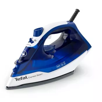 Ferro de engomar a seco e a vapor Tefal FV2838 base Cerilium 2400 W azul, branco