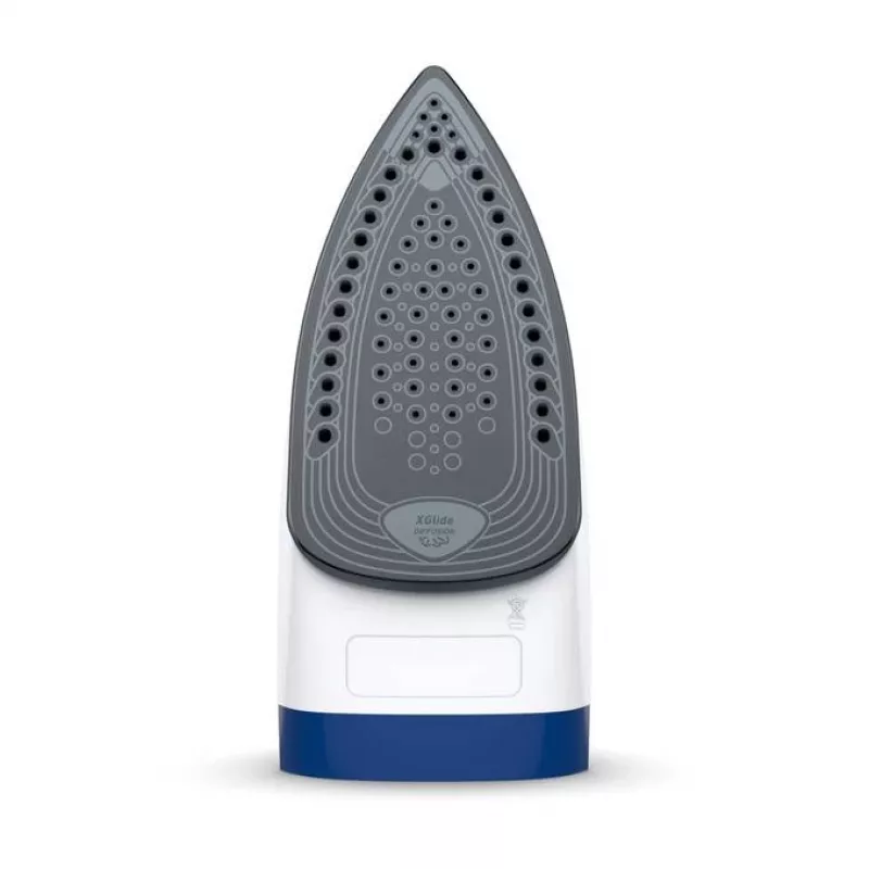 Ferro de engomar a seco e a vapor Tefal FV2838 base Cerilium 2400 W azul, branco
