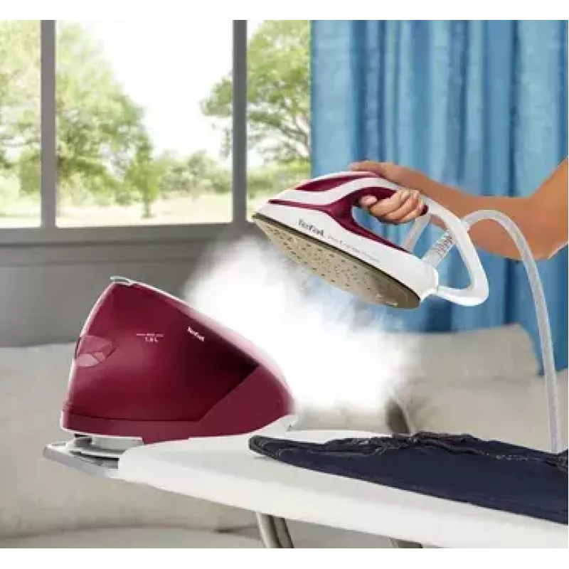 Central de engomar a vapor Tefal GV9220 2600 W base Durilium AirGlide Autoclean bordô, branco