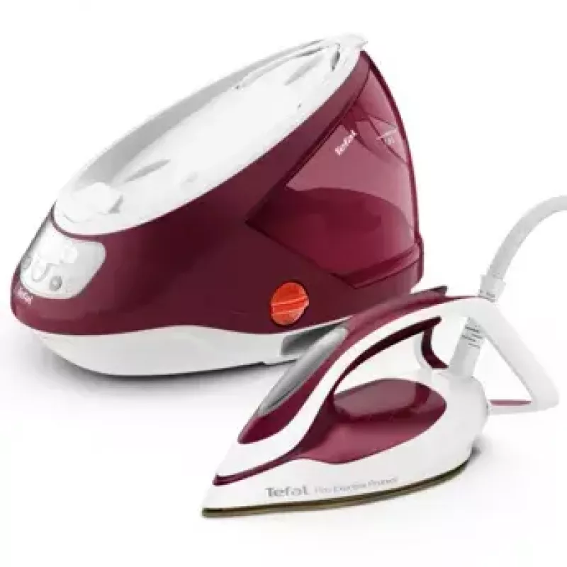 Central de engomar a vapor Tefal GV9220 2600 W base Durilium AirGlide Autoclean bordô, branco