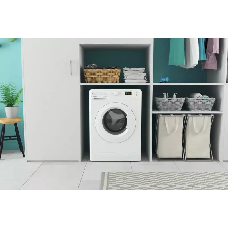 Máquina de lavar roupa de carga frontal Indesit MTWA 71252 W IT — 7 kg, 1200 rpm, classe energética E, branco