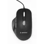 Rato ótico LED GEMBIRD MUS-6B-02 com fios USB - 6 botões com roda preto
