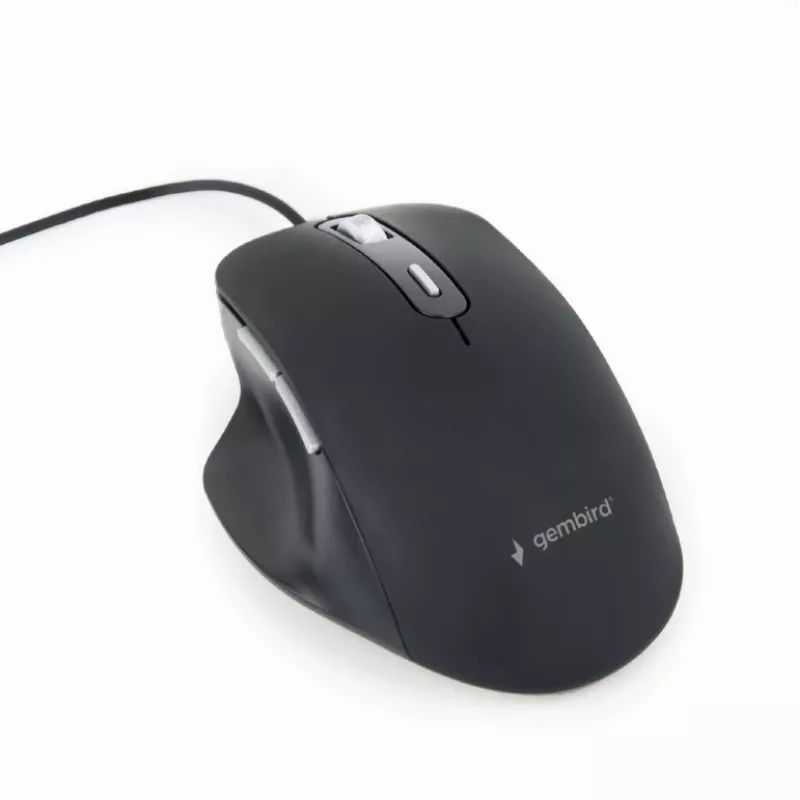 Rato ótico LED GEMBIRD MUS-6B-02 com fios USB - 6 botões com roda preto