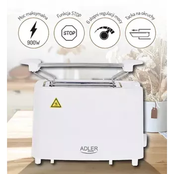 Torradeira Adler AD 3223 2 fatias 750 W Branco