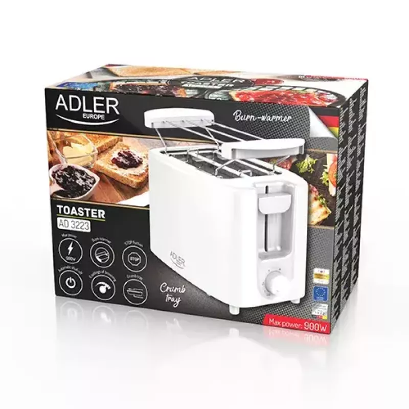 Torradeira Adler AD 3223 2 fatias 750 W Branco