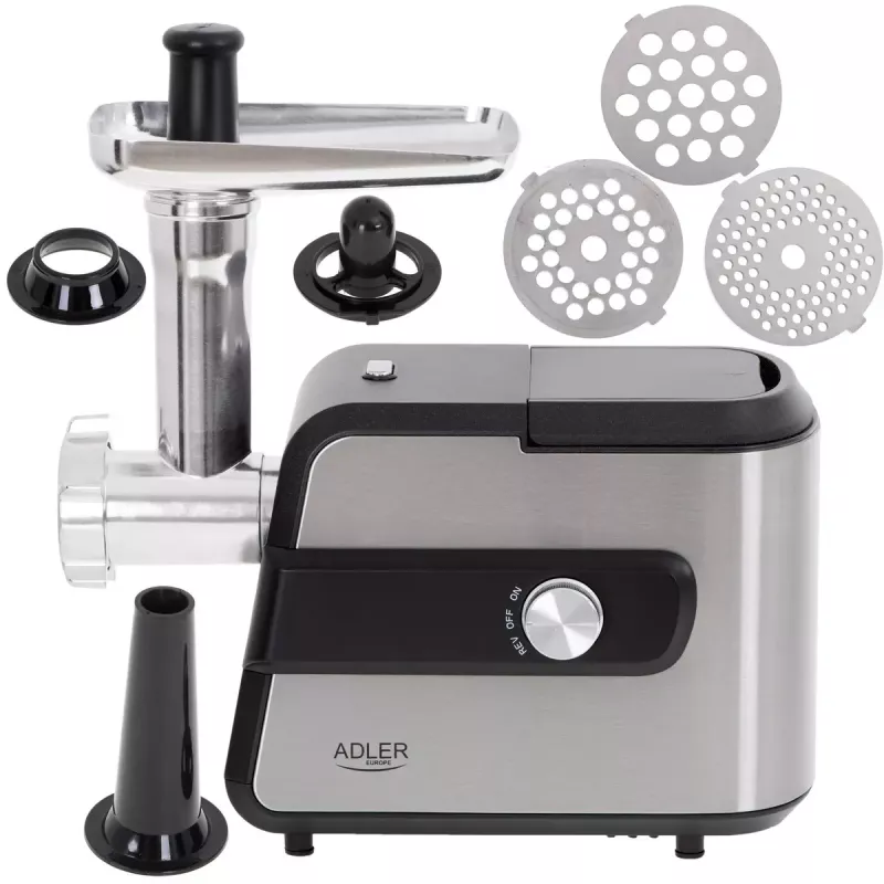 Picadora de carne Adler AD 4813 2000 W Preto Prateado