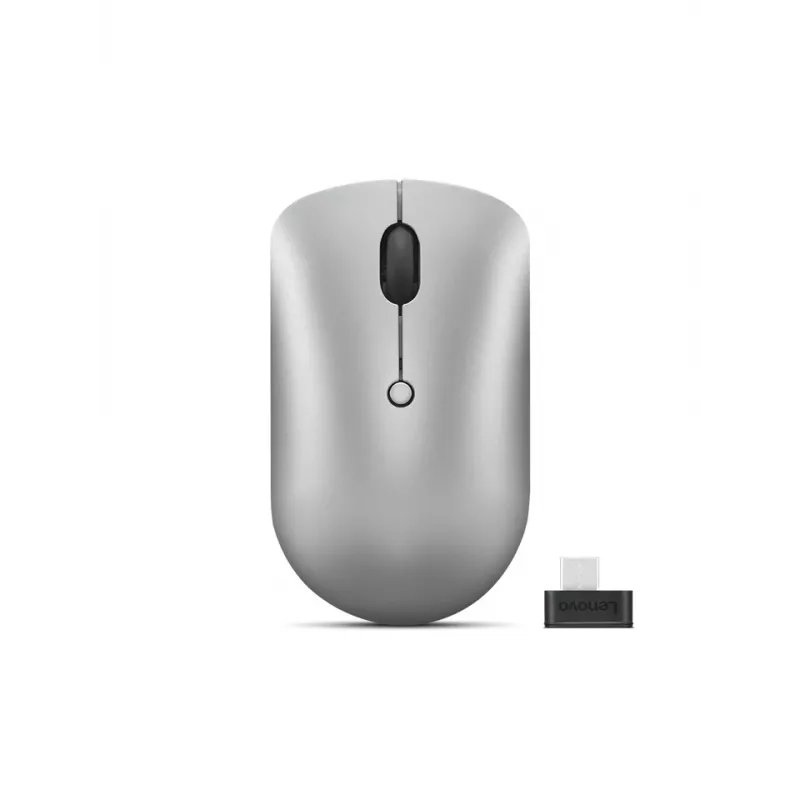 Rato sem fios ambidestro Lenovo 540 — RF, 2400 DPI, 4 botões, recetor USB-C, cinzento