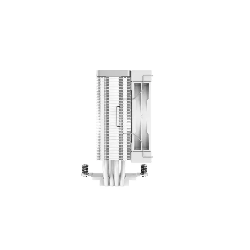 Arrefecedor de ar DeepCool AK400 WH — 4×6 mm heatpipes de cobre, ventoinha FDB de 120 mm, 1850 rpm, 66,47 CFM, compatível com LGA 1700 e sockets Intel/AMD comuns, branco