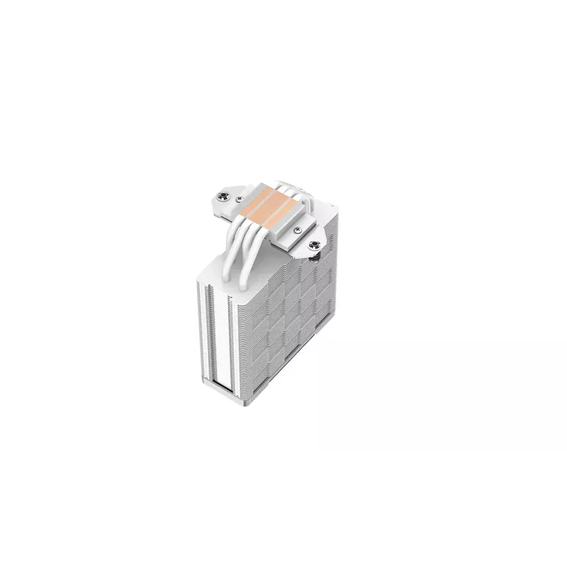 Arrefecedor de ar DeepCool AK400 WH — 4×6 mm heatpipes de cobre, ventoinha FDB de 120 mm, 1850 rpm, 66,47 CFM, compatível com LGA 1700 e sockets Intel/AMD comuns, branco