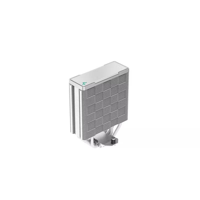 Arrefecedor de ar DeepCool AK400 WH — 4×6 mm heatpipes de cobre, ventoinha FDB de 120 mm, 1850 rpm, 66,47 CFM, compatível com LGA 1700 e sockets Intel/AMD comuns, branco