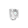 Arrefecedor de ar DeepCool AK400 WH — 4×6 mm heatpipes de cobre, ventoinha FDB de 120 mm, 1850 rpm, 66,47 CFM, compatível com LGA 1700 e sockets Intel/AMD comuns, branco