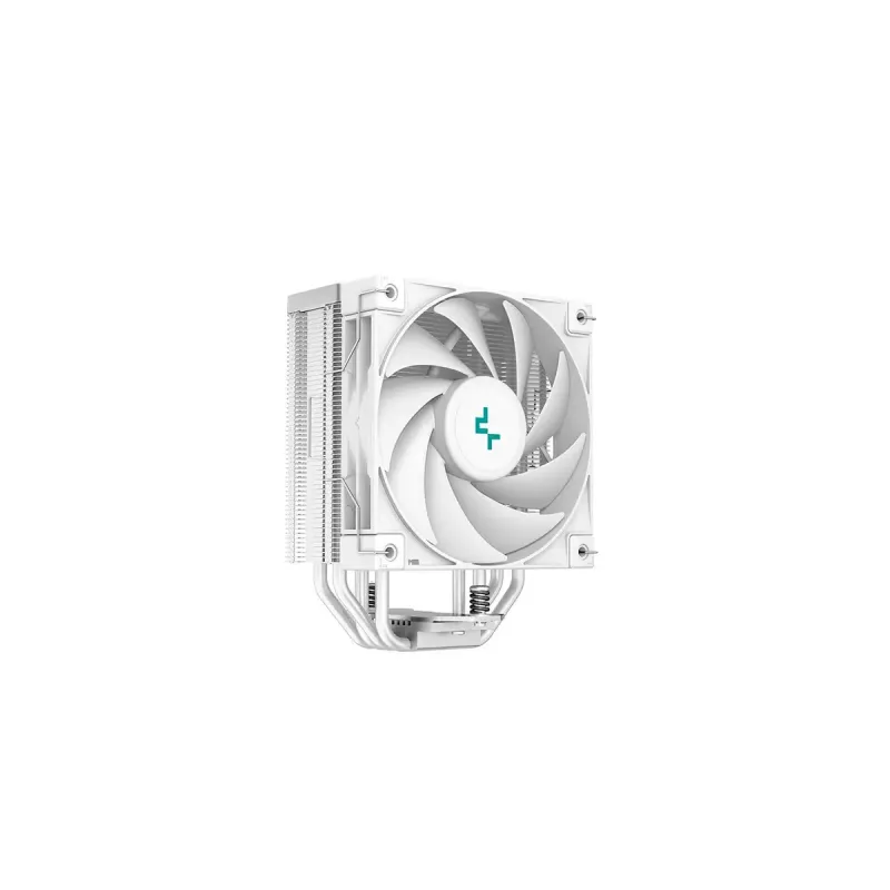 Arrefecedor de ar DeepCool AK400 WH — 4×6 mm heatpipes de cobre, ventoinha FDB de 120 mm, 1850 rpm, 66,47 CFM, compatível com LGA 1700 e sockets Intel/AMD comuns, branco