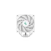 Arrefecedor de ar DeepCool AK400 WH — 4×6 mm heatpipes de cobre, ventoinha FDB de 120 mm, 1850 rpm, 66,47 CFM, compatível com LGA 1700 e sockets Intel/AMD comuns, branco