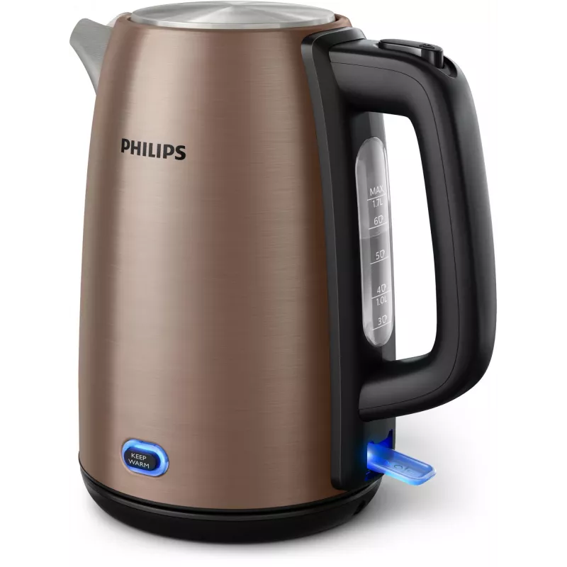 Chaleira elétrica Philips Viva Collection HD9355/92 1,7 L 1900 W Preto, Cobre