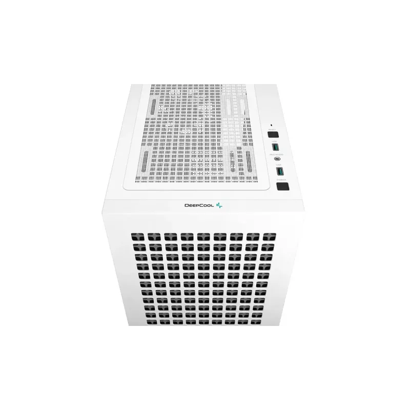 DeepCool CH370 WH R-CH370-WHNAM1-G-1 caixa de PC Micro ATX Mini Tower, janela lateral, suporte para radiador de 360 mm, baías 2x 3,5 polegadas + 3x 2,5 polegadas, branca