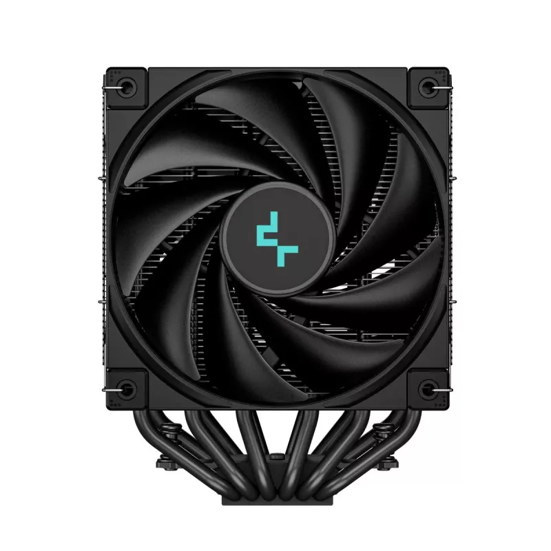 Cooler a ar DeepCool AK620 ZERO DARK 12 cm preto, 6 heatpipes, 2 ventoinhas PWM de 120 mm, TDP 260 W, altura 160 mm