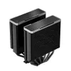 Cooler a ar DeepCool AK620 ZERO DARK 12 cm preto, 6 heatpipes, 2 ventoinhas PWM de 120 mm, TDP 260 W, altura 160 mm