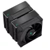 Cooler a ar DeepCool AK620 ZERO DARK 12 cm preto, 6 heatpipes, 2 ventoinhas PWM de 120 mm, TDP 260 W, altura 160 mm