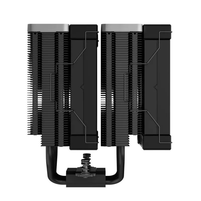 Cooler a ar DeepCool AK620 ZERO DARK 12 cm preto, 6 heatpipes, 2 ventoinhas PWM de 120 mm, TDP 260 W, altura 160 mm