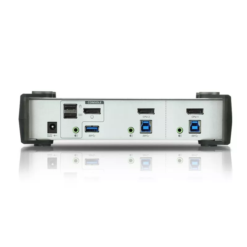 ATEN Switch KVMP 2 portas USB 3.1 Gen 1 DisplayPort 1.1 com altifalante (cabo KVM incluído)