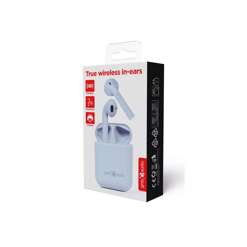 GEMBIRD Wireless TWS In-Ear Headset Seattle - estéreo - Bluetooth - Misty Grey