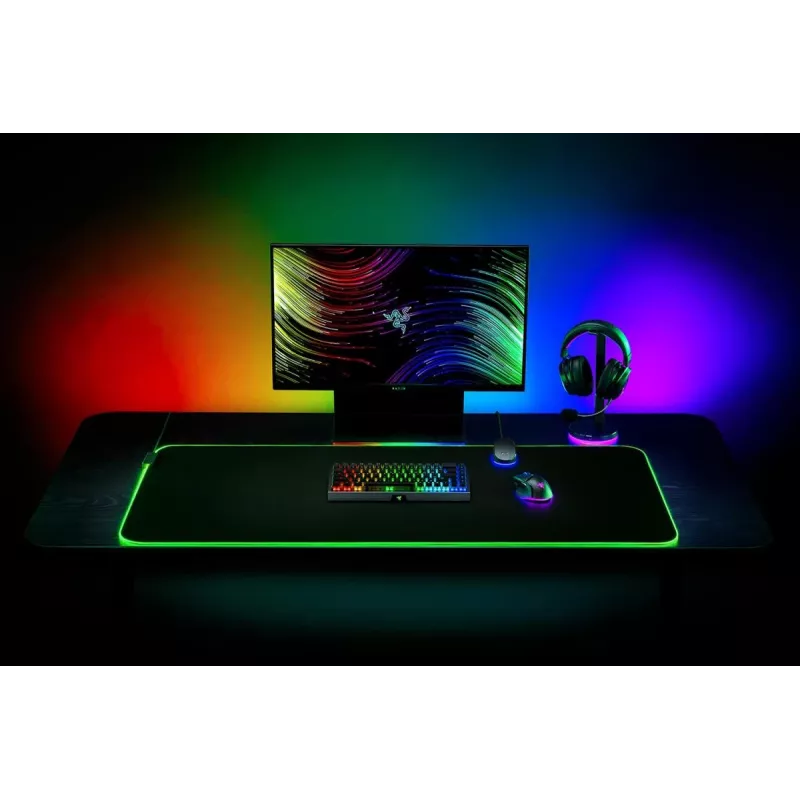 RAZER Goliathus Chroma 3XL - tapete de rato gaming macio com Chroma RGB - preto
