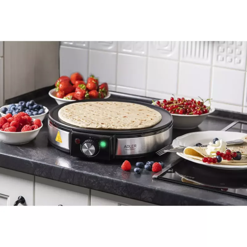 Máquina de crepes Adler AD 3058 1600 W Preto Aço inoxidável