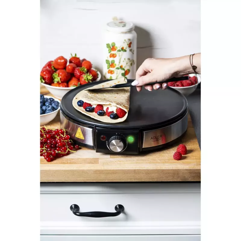 Máquina de crepes Adler AD 3058 1600 W Preto Aço inoxidável