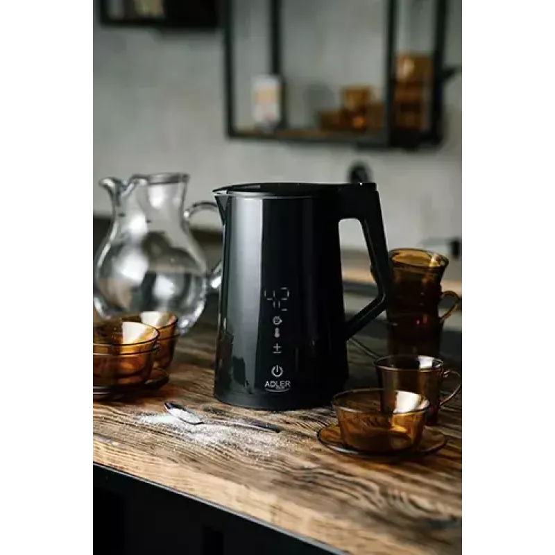 Chaleira elétrica Adler AD 1345b — capacidade de 1,7 l, 1850 W, aço inoxidável, preta