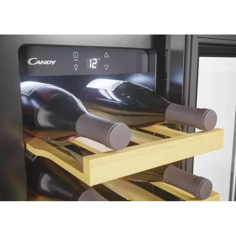 Garrafa de vinho encastrável Candy DiVino CCVB 30/1 Preta 20 garrafas