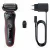 Máquina de barbear de lâminas Braun Series 5 50-R1000s Preta, Vermelha
