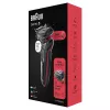 Máquina de barbear de lâminas Braun Series 5 50-R1000s Preta, Vermelha