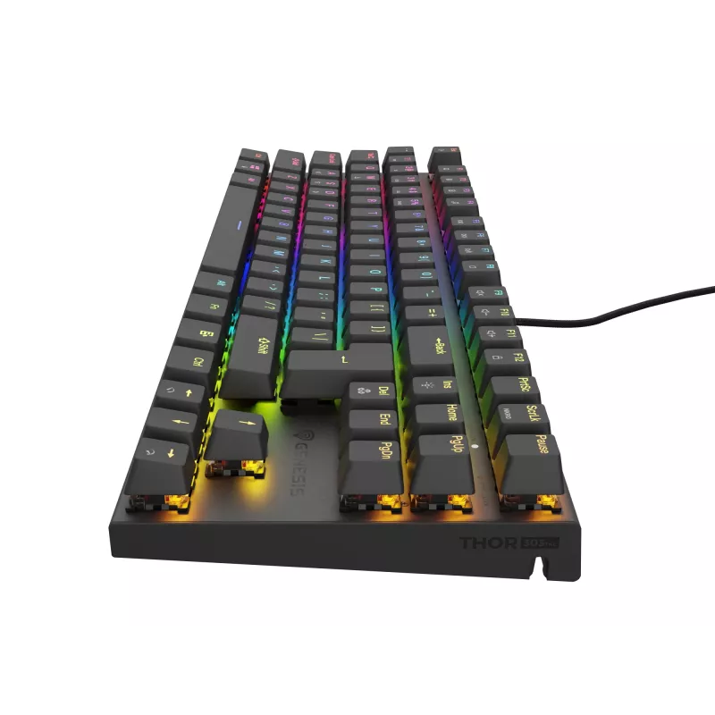 Teclado GENESIS Thor 303 TKL Gaming USB QWERTY preto RGB LED